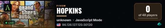 HOPKINS live status badge