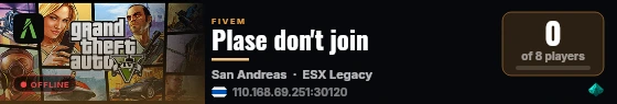Plase don't join live status badge