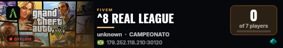 ^8 REAL LEAGUE live status badge