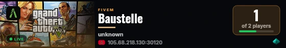 Baustelle live status badge