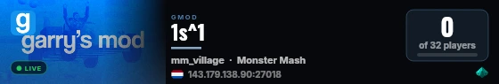 1s^1 live status badge
