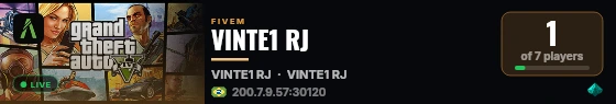VINTE1 RJ live status badge