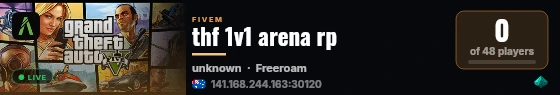 thf 1v1 arena rp live status badge