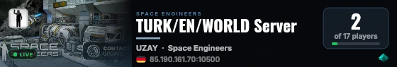 TURK/EN/WORLD Server live status badge