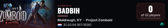 BADBIH live status badge
