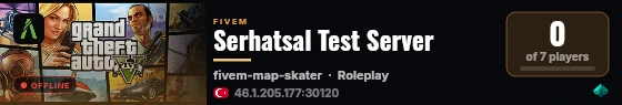 Serhatsal Test Server live status badge
