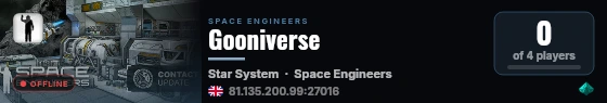 Gooniverse live status badge