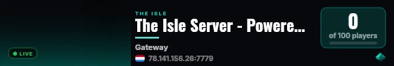 The Isle Server - Powered by AMP live status badge