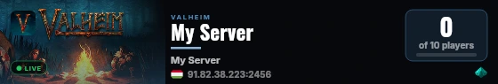 My Server live status badge
