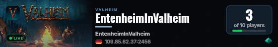 EntenheimInValheim live status badge