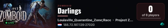 Indifferent Broccoli Project Zomboid Server live status badge
