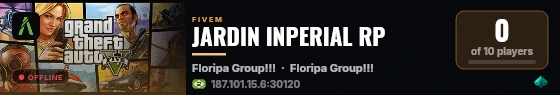 JARDIN INPERIAL RP live status badge
