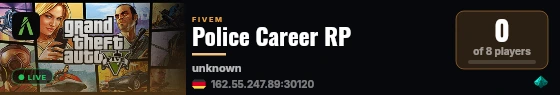 Police Career RP live status badge