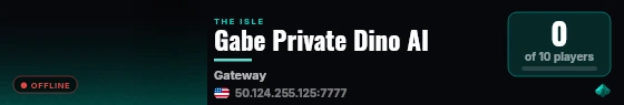 Gabe Private Dino AI live status badge