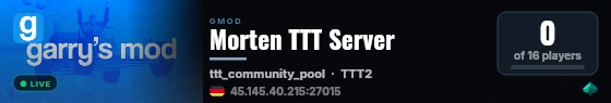 Morten TTT Server live status badge