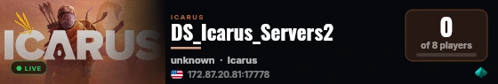 DS_Icarus_Servers2 live status badge