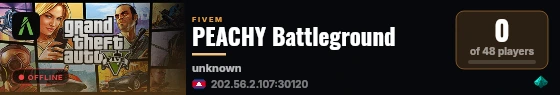 PEACHY Battleground live status badge