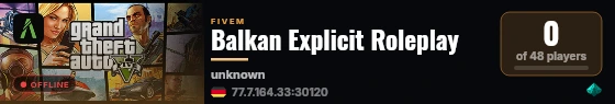 Balkan Explicit Roleplay live status badge