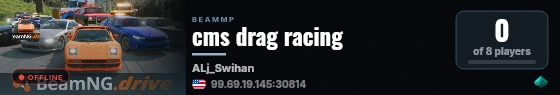 cms drag racing live status badge