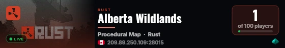 Alberta Wildlands live status badge