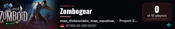 Zombogear live status badge