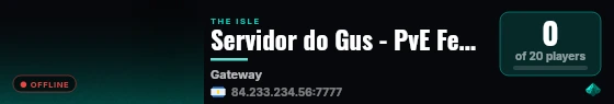 Servidor do Gus - PvE Fechado live status badge