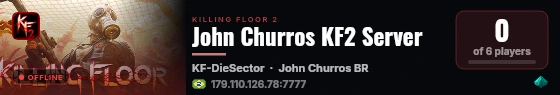 John Churros KF2 Server live status badge