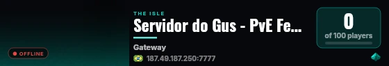 Servidor do Gus - PvE Fechado live status badge