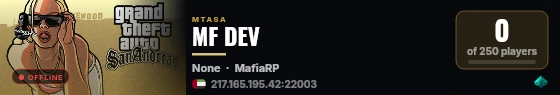 MF DEV live status badge