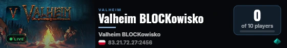 Valheim BLOCKowisko live status badge
