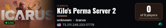 Kilo's Perma Server 2 live status badge