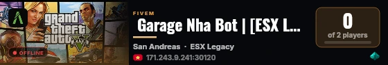  Garage Nha Bot | [ESX Legacy] live status badge