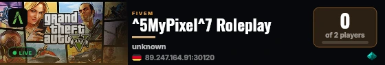 ^5MyPixel^7 Roleplay live status badge
