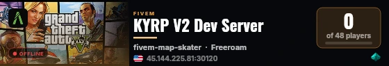 KYRP V2 Dev Server live status badge