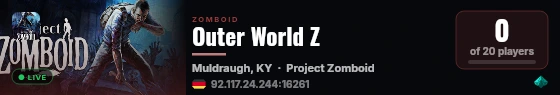Outer World Z live status badge