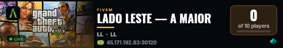 LADO LESTE — A MAIOR live status badge
