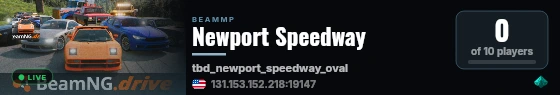 Newport Speedway live status badge