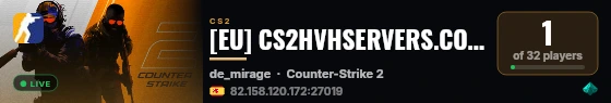 [EU] CS2HVHSERVERS.COM [SCOUT ONLY #2] Spread | NO DT live status badge