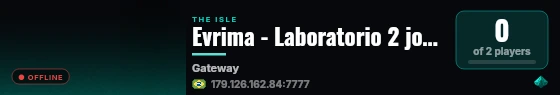 Evrima - Laboratorio 2 jogadores live status badge