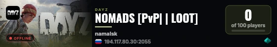 NOMADS [PvP| | LOOT] live status badge