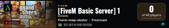[FiveM Basic Server] 1 live status badge