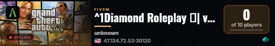^1Diamond Roleplay 💎| vMenu | ^3300+ Cars for FREE 🚘| ^4discord.gg/drp5m | ^5TONS of custom EUP's 👘| ^6Server sided Sirens 🚨| ^1Server Sided gunshots🔫 | ^3Server Sided Grapics pack🖼️ | ^6Hiring LEO and staff 👷‍♂️| ^6Activte Staff and LEO 🚔| live status badge