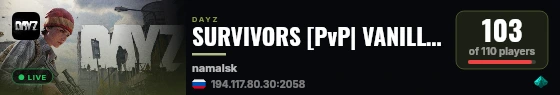 SURVIVORS [PvP| VANILLA| TEAM| COMMVANILLA] live status badge