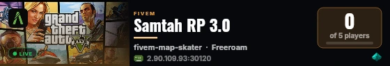 Samtah RP 3.0 live status badge