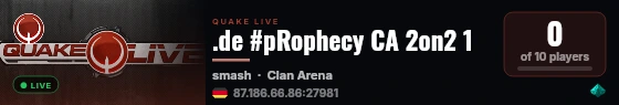 .de #pRophecy CA 2on2 1 live status badge