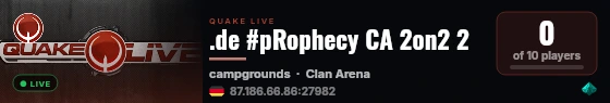 .de #pRophecy CA 2on2 2 live status badge