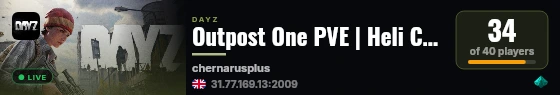 Outpost One PVE | Heli Crashes | Airdrops | Events live status badge
