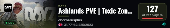 Ashlands PVE | Toxic Zones | Gas Masks | Filters live status badge