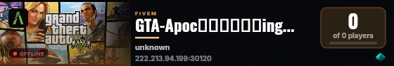 GTA-Apoc末日生存开发ing... live status badge
