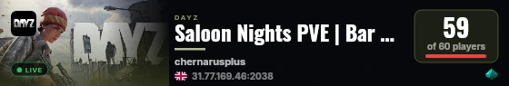 Saloon Nights PVE | Bar Events | Social | Music Radio live status badge
